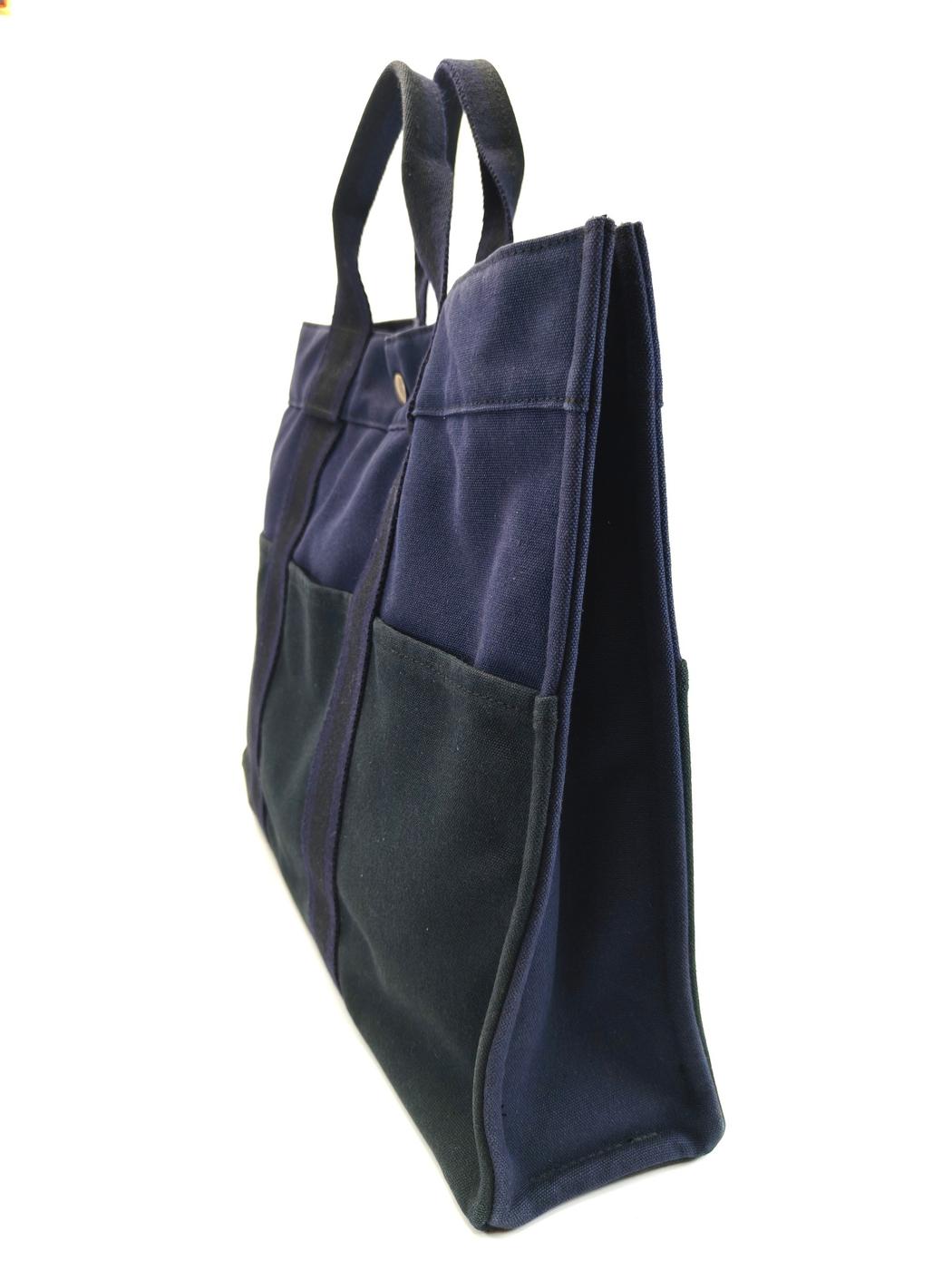 HERMES Fourre Tout Tote MM Tote Bag Navy Ref. 10833