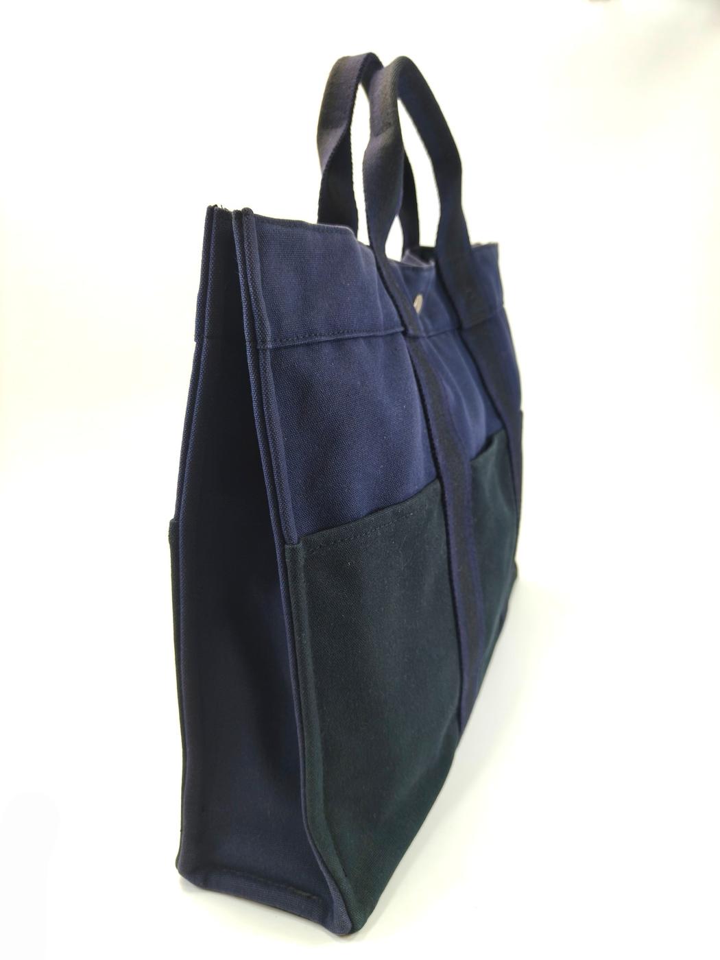HERMES Fourre Tout Tote MM Tote Bag Navy Ref. 10833