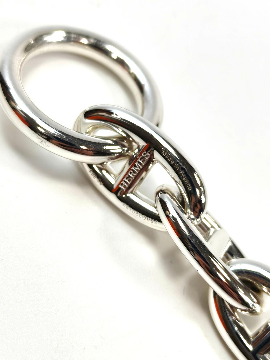 HERMES エルメス シェーヌダンクル GM 12コマ ブレスレット シルバー 管理番号：10927
