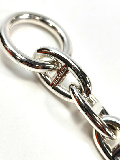 HERMES エルメス シェーヌダンクル GM 12コマ ブレスレット シルバー 管理番号：10927
