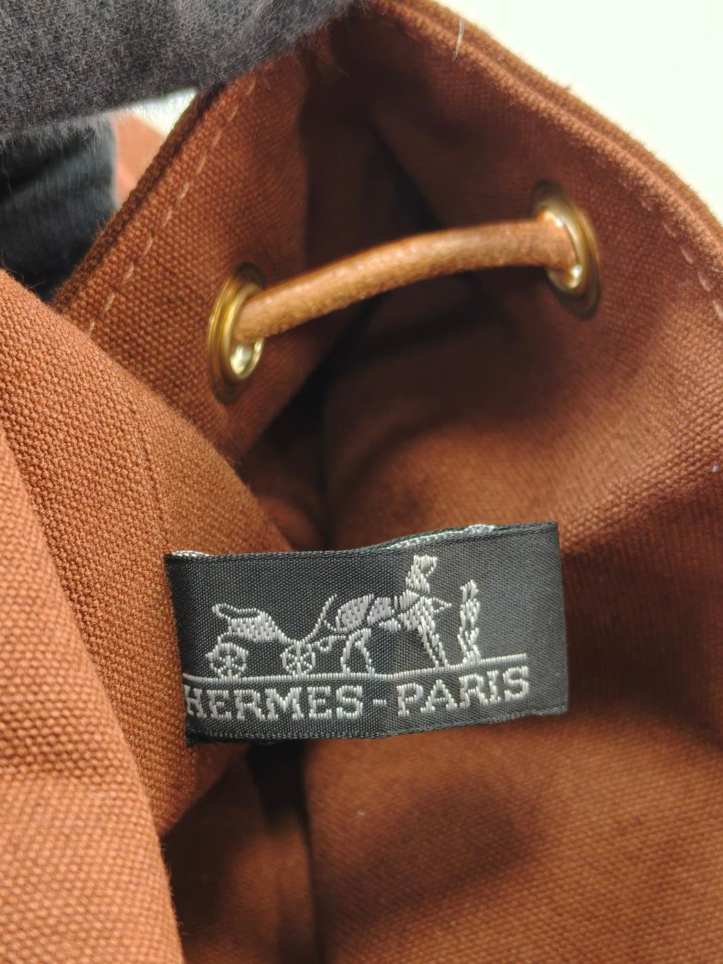 HERMES 爱马仕 Poloction Mimil 水桶包 棕色 货号：10939