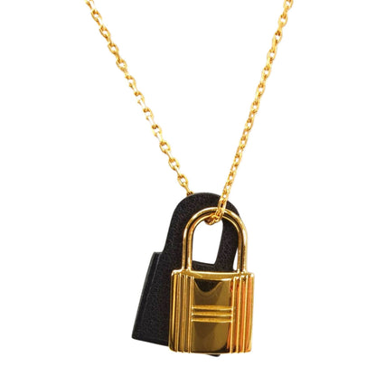 HERMES エルメス オーケリー PM ネックレス ゴールド×ブラック 管理番号：10984