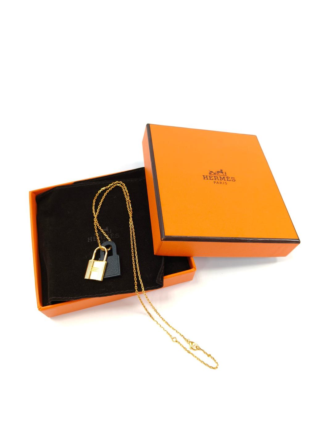 HERMES エルメス オーケリー PM ネックレス ゴールド×ブラック 管理番号：10984