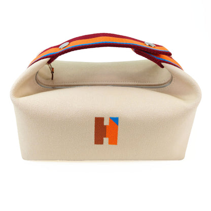 HERMES エルメス ブリッドアブラック ハンドバッグ ポーチ ベージュ 管理番号：10996