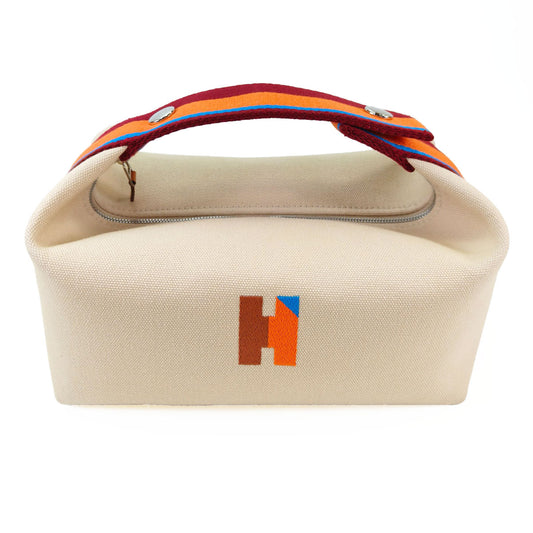 HERMES エルメス ブリッドアブラック ハンドバッグ ポーチ ベージュ 管理番号：10996