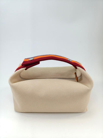 HERMES エルメス ブリッドアブラック ハンドバッグ ポーチ ベージュ 管理番号：10996