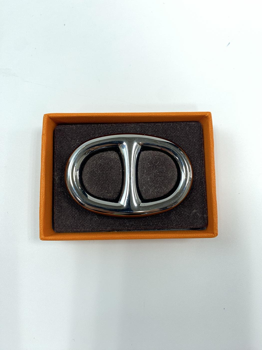 HERMES 爱马仕 Chaine d'Ancre 丝巾扣 黑色 型号：11031