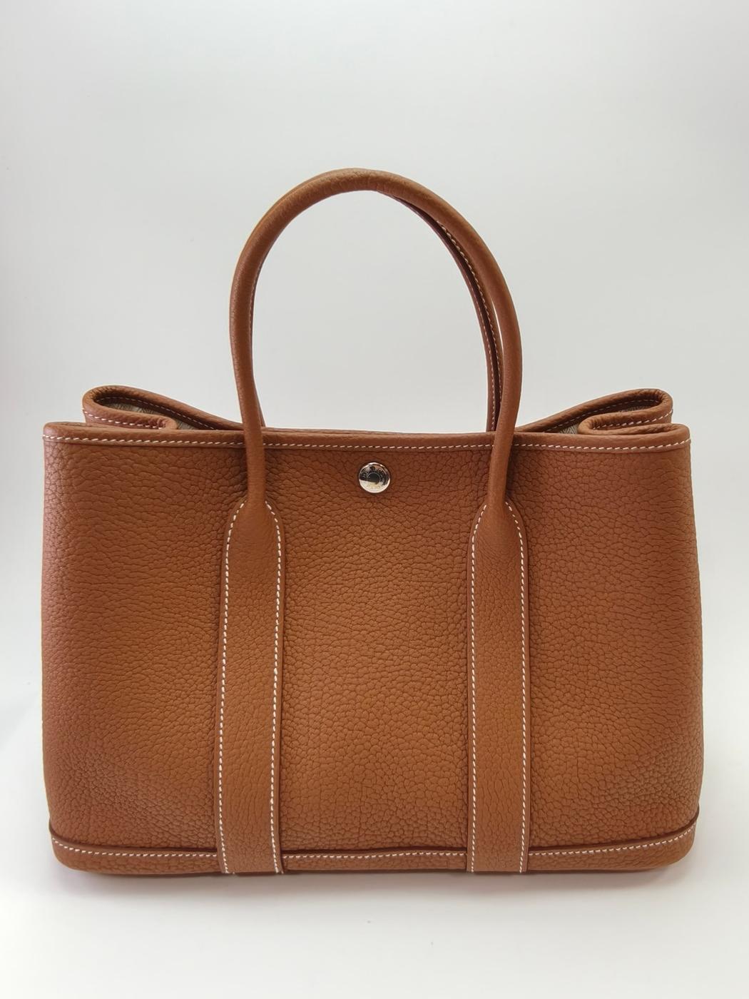 HERMES エルメス ガーデンパーティ30 TPM トートバッグ ブラウン 管理番号：11039