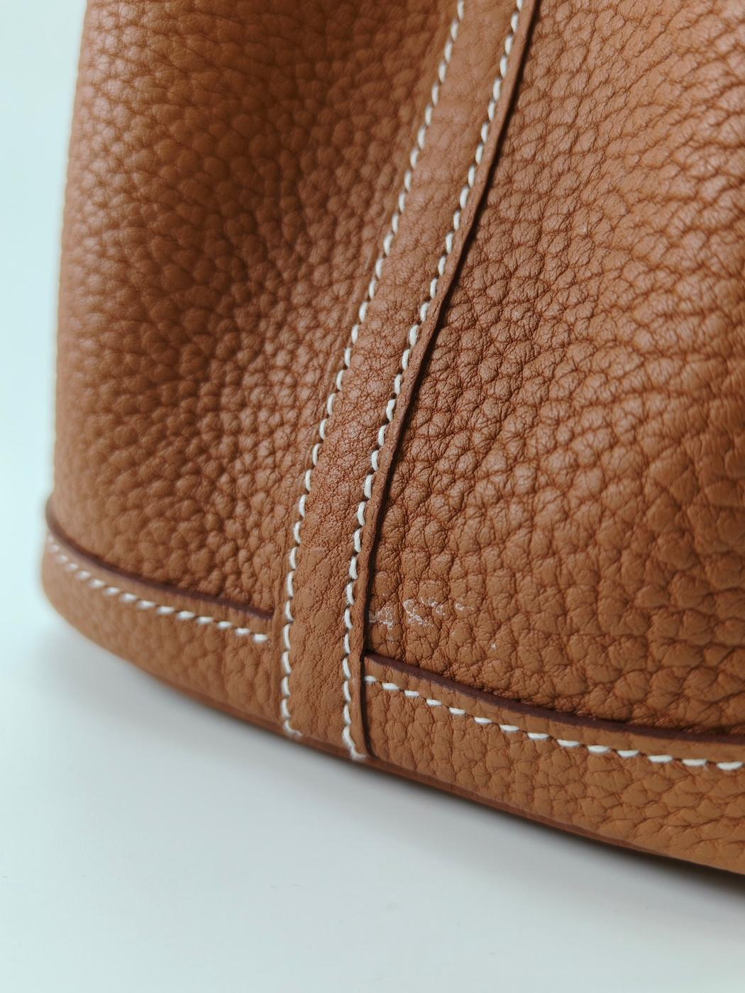 HERMES エルメス ガーデンパーティ30 TPM トートバッグ ブラウン 管理番号：11039
