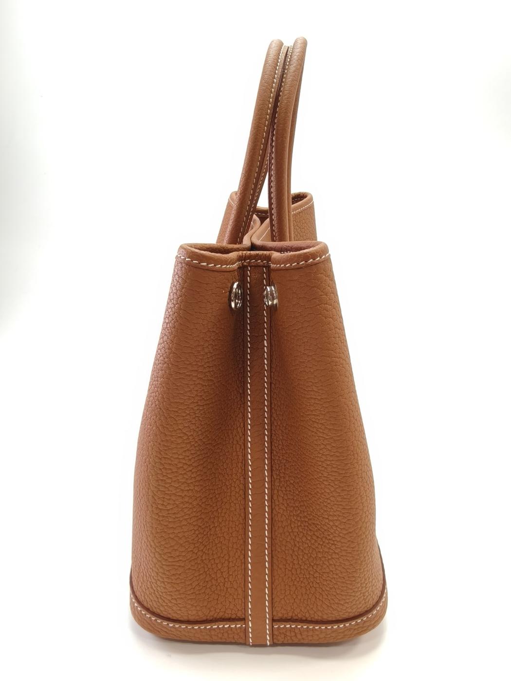 HERMES エルメス ガーデンパーティ30 TPM トートバッグ ブラウン 管理番号：11039
