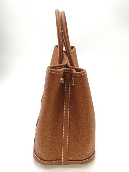 HERMES エルメス ガーデンパーティ30 TPM トートバッグ ブラウン 管理番号：11039