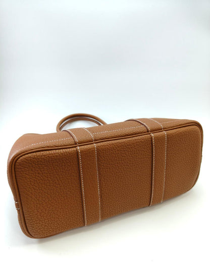 HERMES エルメス ガーデンパーティ30 TPM トートバッグ ブラウン 管理番号：11039