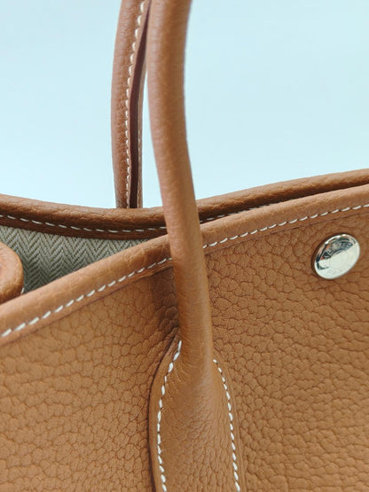 HERMES エルメス ガーデンパーティ30 TPM トートバッグ ブラウン 管理番号：11039
