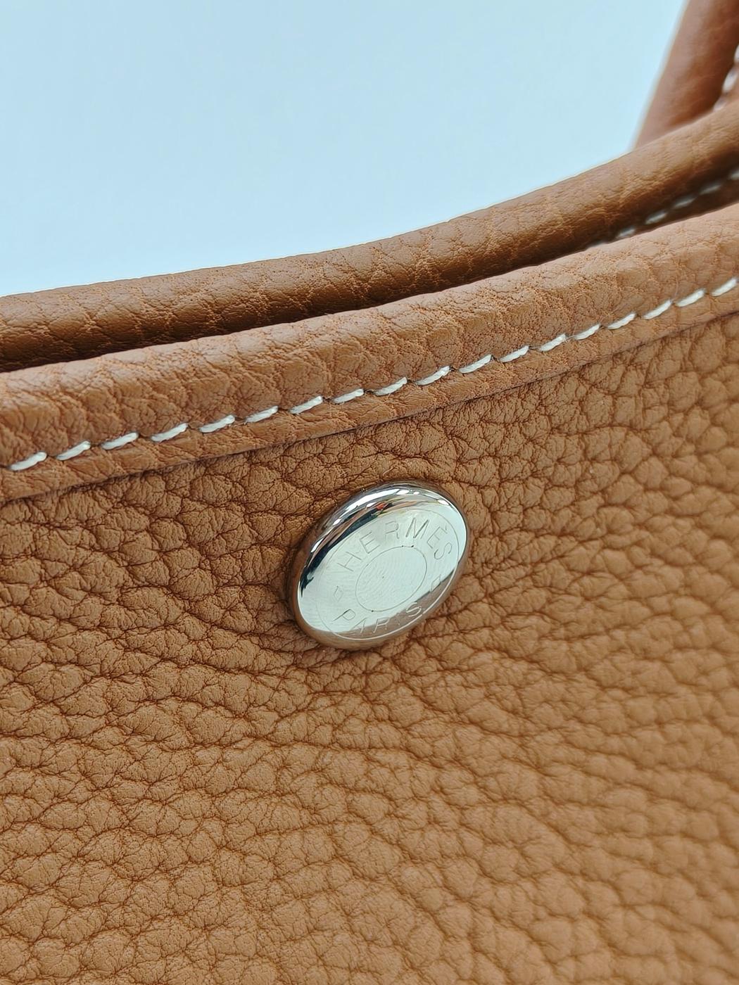 HERMES エルメス ガーデンパーティ30 TPM トートバッグ ブラウン 管理番号：11039