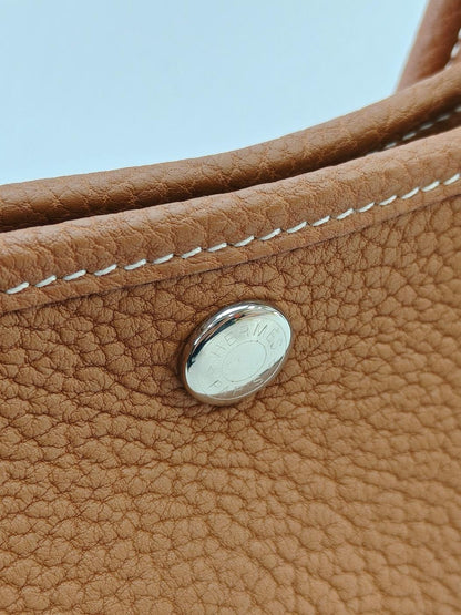 HERMES エルメス ガーデンパーティ30 TPM トートバッグ ブラウン 管理番号：11039