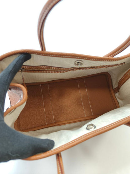 HERMES エルメス ガーデンパーティ30 TPM トートバッグ ブラウン 管理番号：11039
