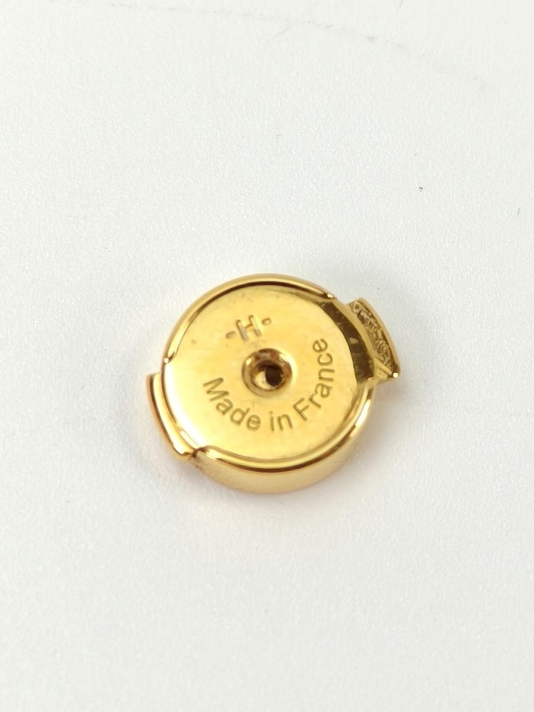 HERMES エルメス ポップH ピアス オレンジ×ゴールド 管理番号：11047