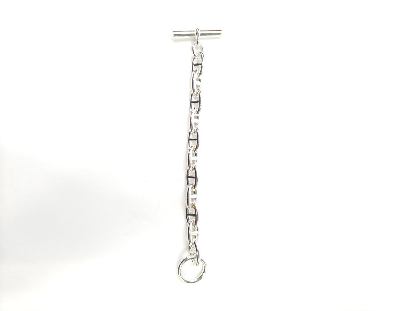 HERMES 爱马仕 Chaine d'Ancre 船锚链 GM 11扣 手链 银色 商品编号：11079