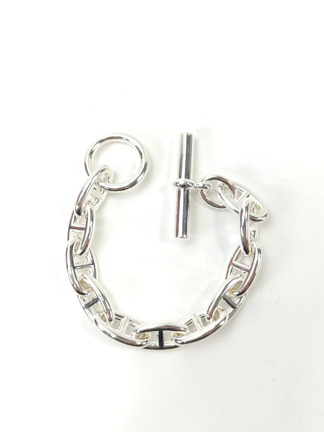 HERMES 爱马仕 Chaine d'Ancre 船锚链 GM 11扣 手链 银色 商品编号：11079