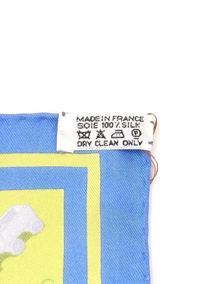 HERMES 爱马仕 Carre 45 "Raconte moi Le Cheval" 马儿的故事 丝巾 黄绿色 商品编号：11118