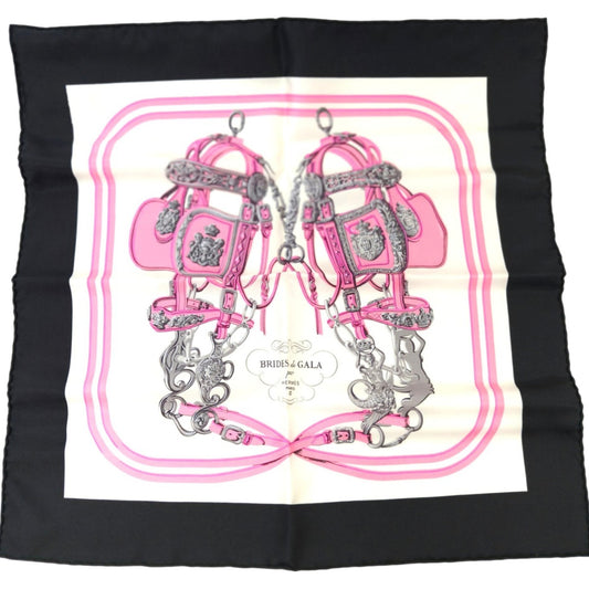 HERMES エルメス カレ45 Brides de Gala シルク スカーフ ピンク 管理番号：11119