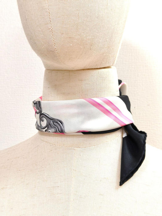 HERMES エルメス カレ45 Brides de Gala シルク スカーフ ピンク 管理番号：11119