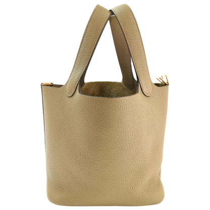 HERMES エルメス ピコタンロックPM ハンドバッグ W刻印 ベージュ 管理番号：11136