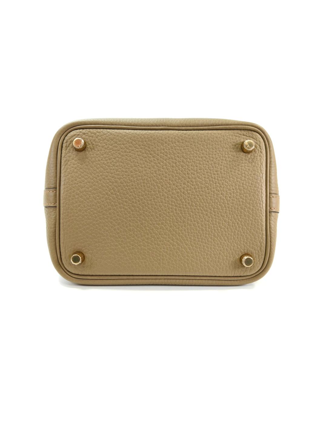HERMES エルメス ピコタンロックPM ハンドバッグ W刻印 ベージュ 管理番号：11136