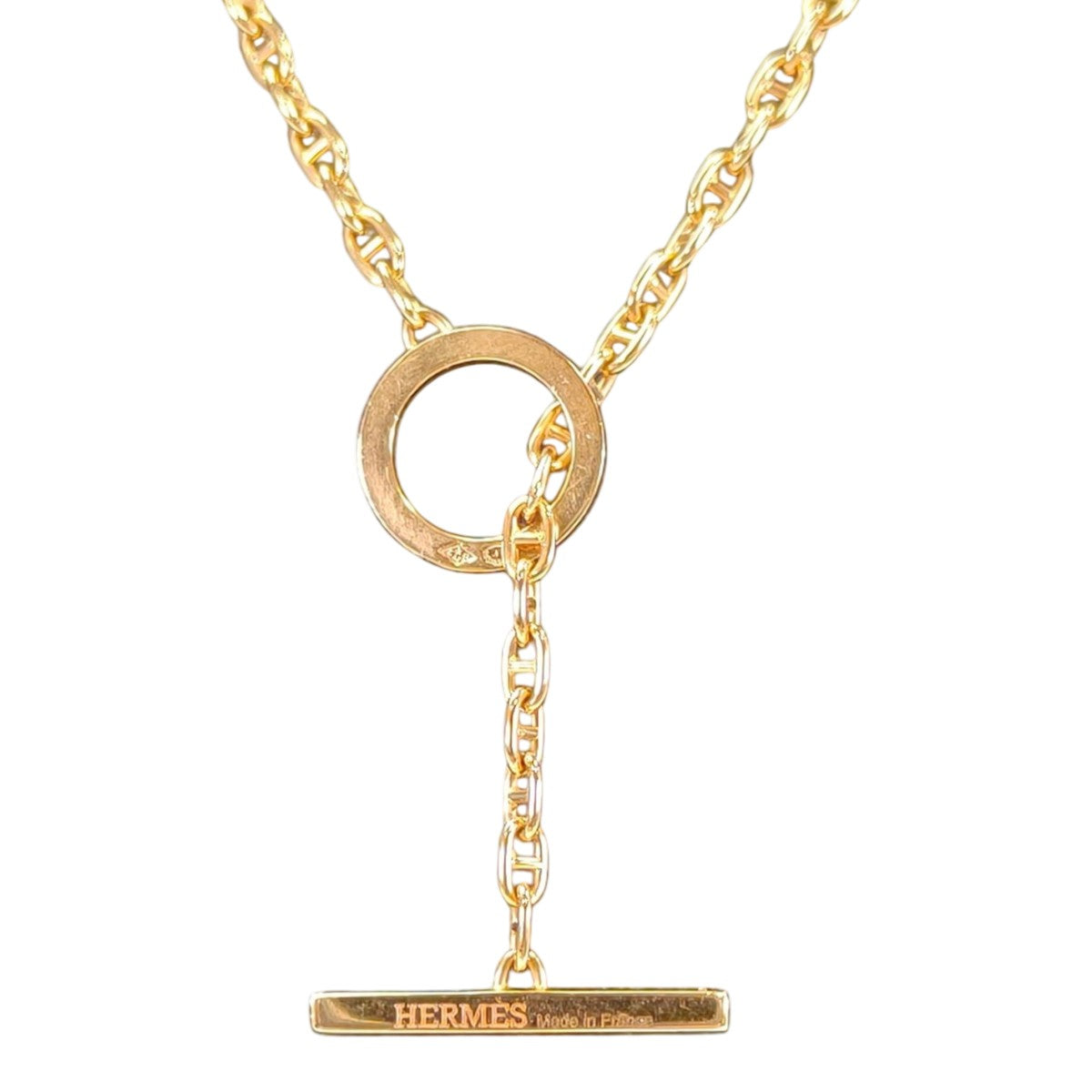 HERMES エルメス シェーヌダンクル ネックレス ピンクゴールド 管理番号：11148