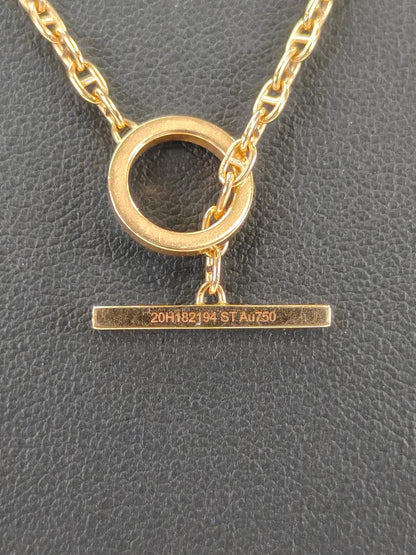 HERMES エルメス シェーヌダンクル ネックレス ピンクゴールド 管理番号：11148
