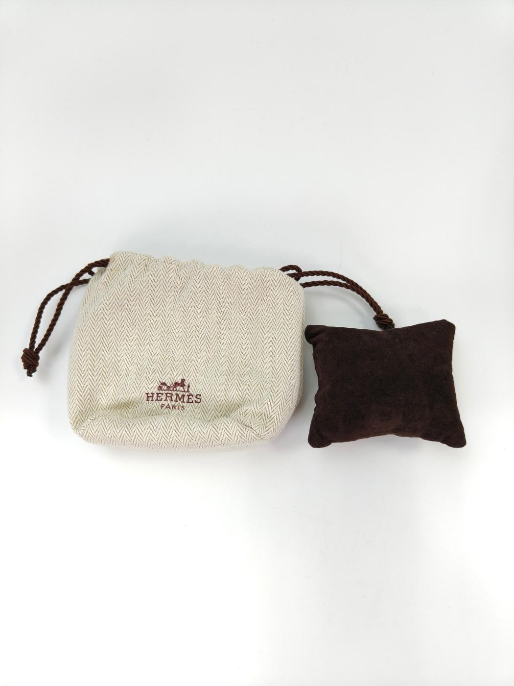 HERMES エルメス クロス バングル ブレスレット ゴールド×ブラック 管理番号：11157