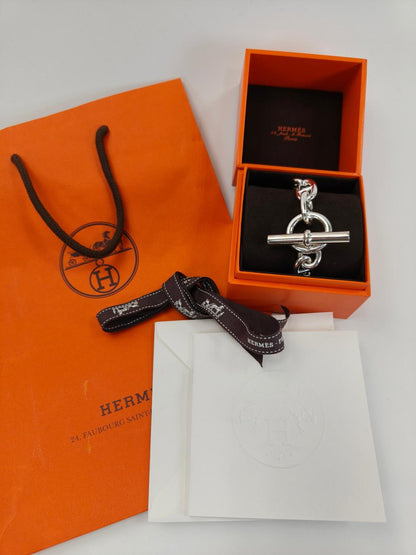 HERMES エルメス シェーヌダンクル TGM 12コマ ブレスレット シルバー 管理番号：11182