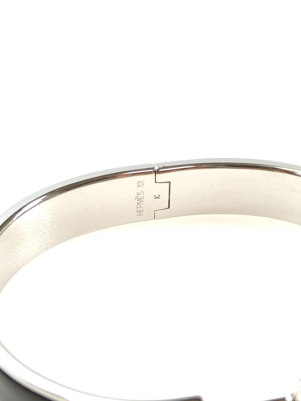 HERMES エルメス クリックH ブレスレット シルバー×ブラック 未使用 管理番号：11208
