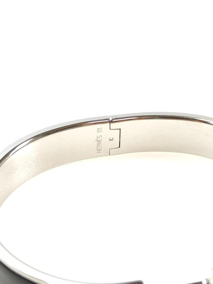 HERMES エルメス クリックH ブレスレット シルバー×ブラック 未使用 管理番号：11208