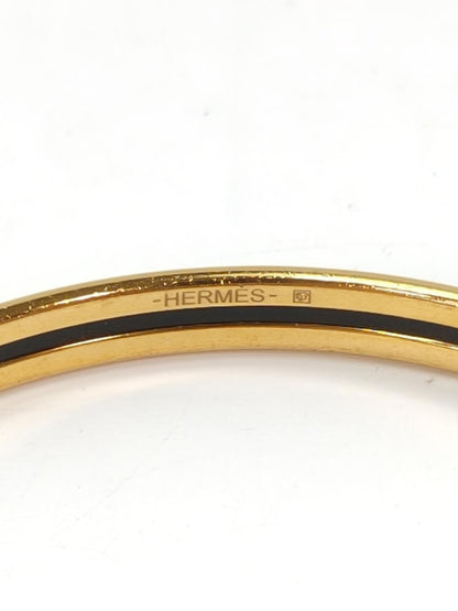 HERMES エルメス エマイユ ブレスレット ゴールド×ブラック 管理番号：11209