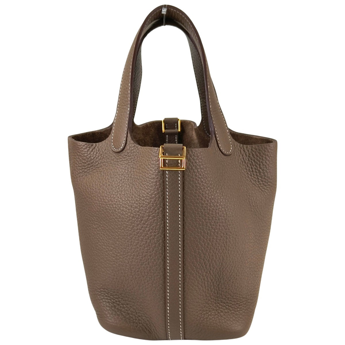 HERMES エルメス ピコタンロックPM 18 ハンドバッグ グレー ゴールド金具 管理番号：11233