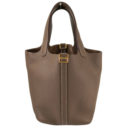 HERMES エルメス ピコタンロックPM ハンドバッグ グレー B刻印 2023年 ゴールド金具 管理番号：11233