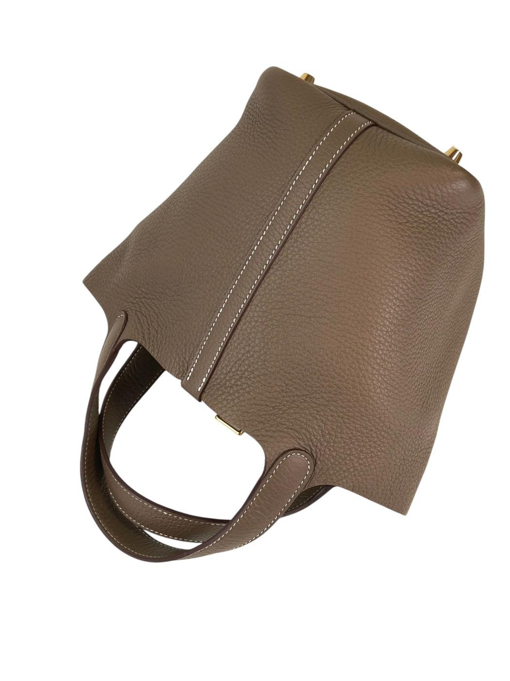 HERMES エルメス ピコタンロックPM 18 ハンドバッグ グレー ゴールド金具 管理番号：11233