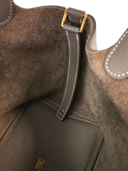 HERMES エルメス ピコタンロックPM 18 ハンドバッグ グレー ゴールド金具 管理番号：11233
