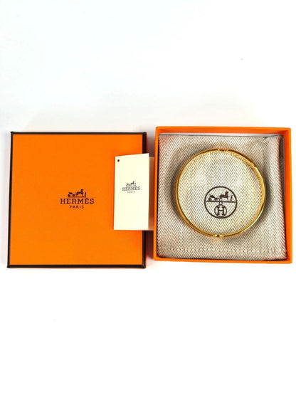 HERMES エルメス オランプ ブレスレット ゴールド×ブラック 未使用 管理番号：11249