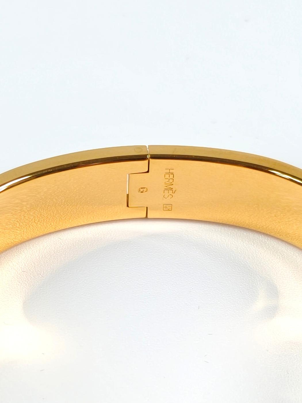 HERMES エルメス クリックH バングル ゴールド×ブラック 管理番号：11250