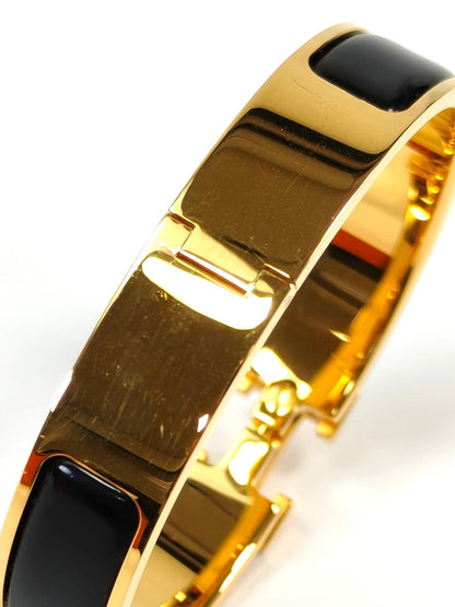 HERMES エルメス クリックH バングル ゴールド×ブラック 管理番号：11250