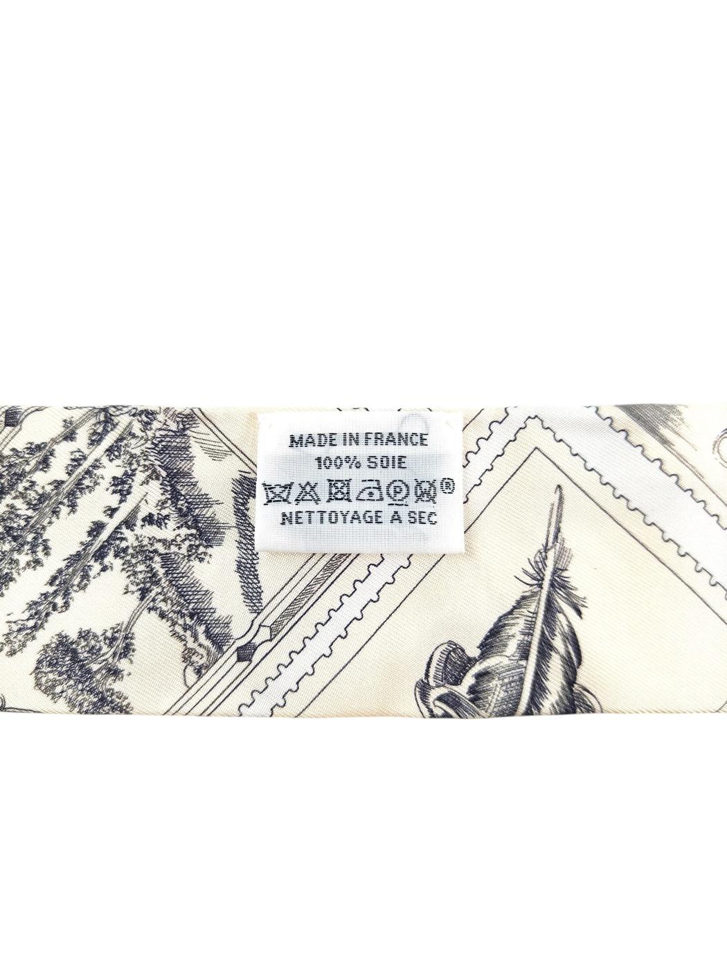 HERMES エルメス ツイリー フォーブルの切手愛好家 シルク スカーフ 管理番号：11271
