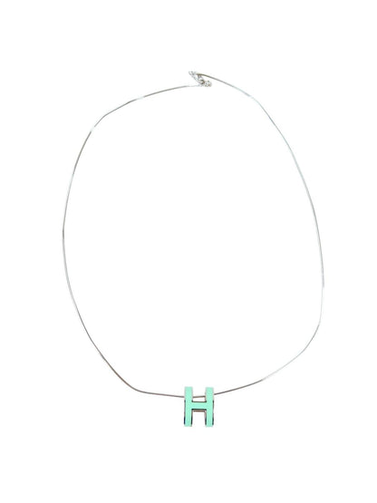 HERMES エルメス ポップアッシュ Hネックレス ライトブルー 管理番号：11303