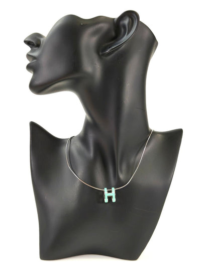 HERMES エルメス ポップアッシュ Hネックレス ライトブルー 管理番号：11303