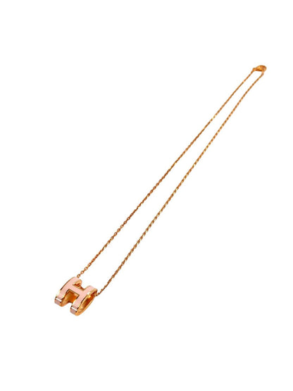 HERMES エルメス ポップH ネックレス ピンク×ローズゴールド 管理番号：11316