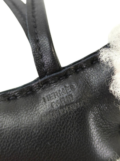 HERMES エルメス バディドッグ チャーム K刻印 ブラック×ホワイト 管理番号：11377