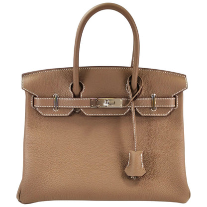 HERMES エルメス バーキン 30 シルバー金具 K刻印 トートバッグ エトゥープ グレー 管理番号：11385