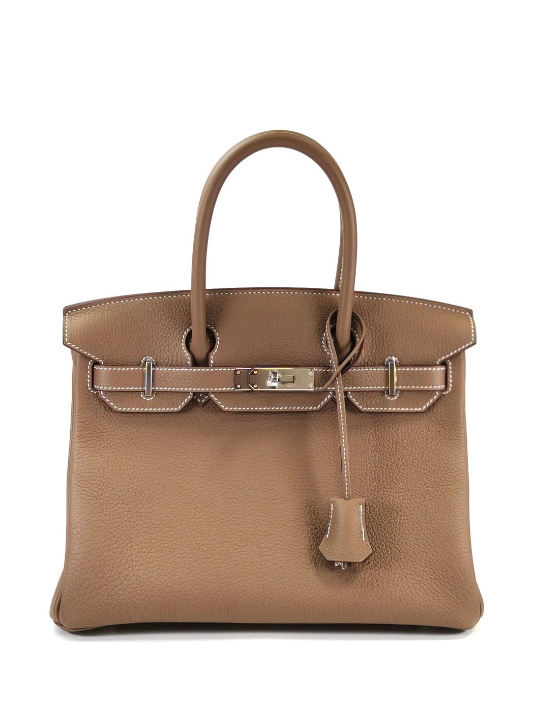 HERMES エルメス バーキン 30 シルバー金具 K刻印 トートバッグ エトゥープ グレー 管理番号：11385