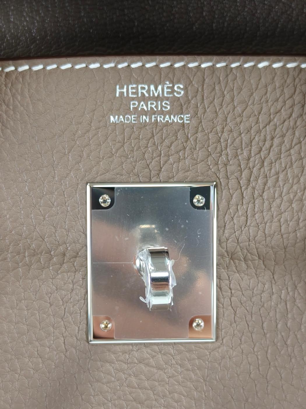 HERMES エルメス バーキン 30 シルバー金具 K刻印 トートバッグ エトゥープ グレー 管理番号：11385